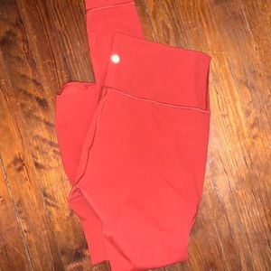 lululemon orange size 10 wunder unders 28